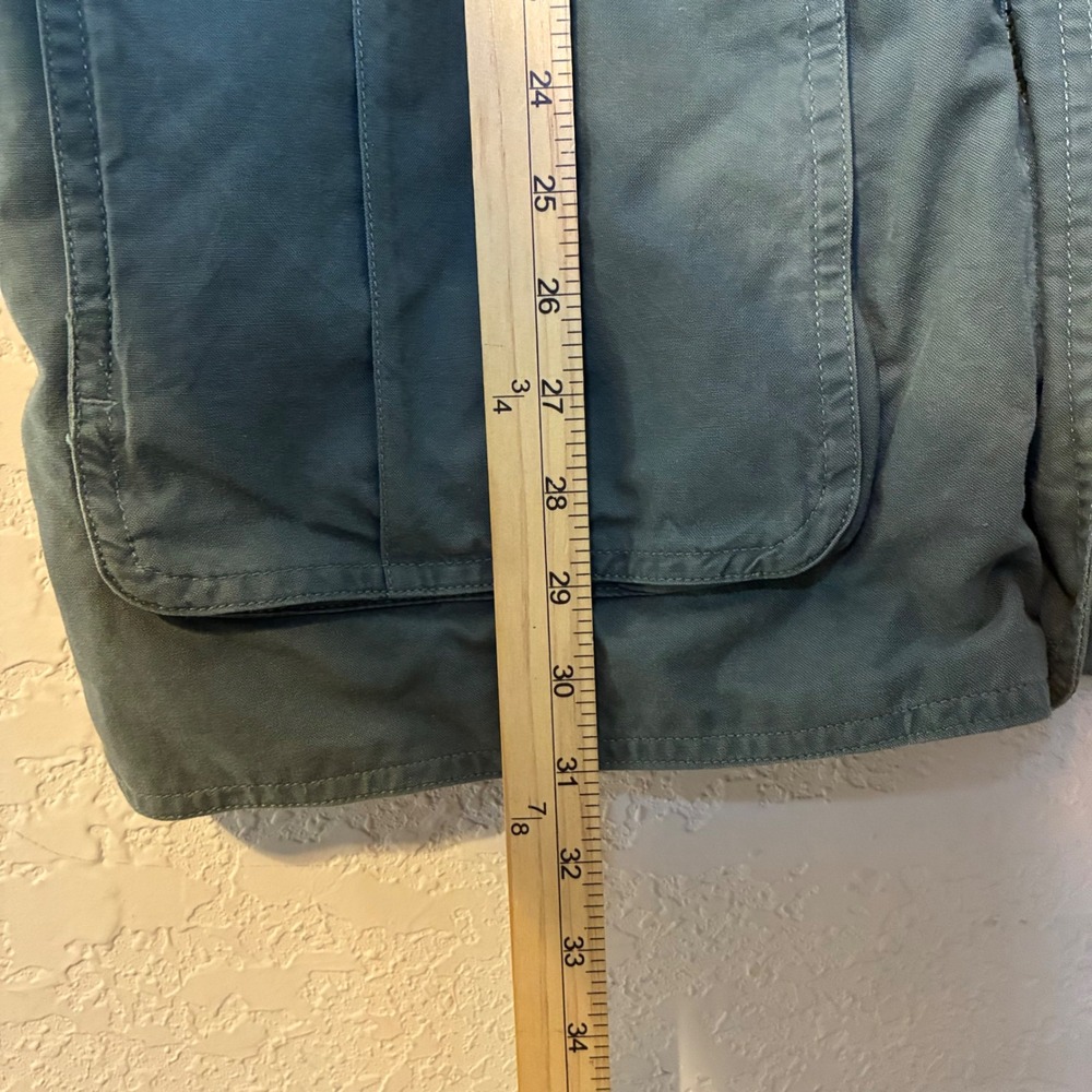 Woolrich Mens XL Safari Utility Vest Olive Green Cotton Multi Pocket Cinch Back - Picture 4 of 15